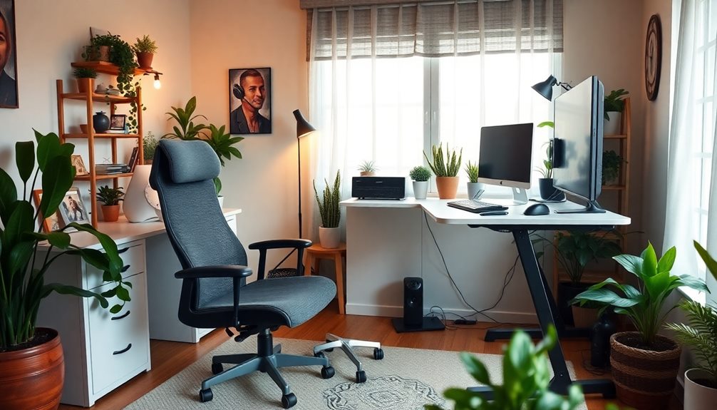 comfortable and efficient workspace